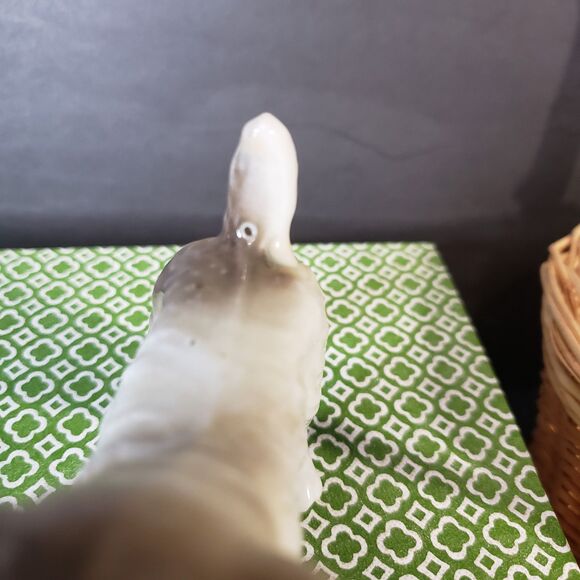 Vintage MCM Miniature Porcelain Schnauzer Dog Figurine 3" Wire Fox Terrier - Picture 5 of 8